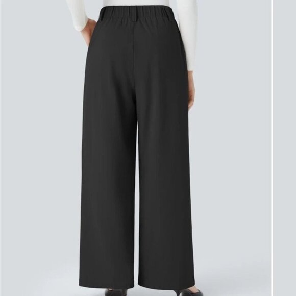 Halara Flex High Waisted Pocket Work Flare Pants Sz Large Tall Pull On Trousers - Picture 2 of 15